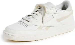 Reebok Women's Club C Revenge Sneaker, Chalk/Alabaster/Gold Metallic, 9.5