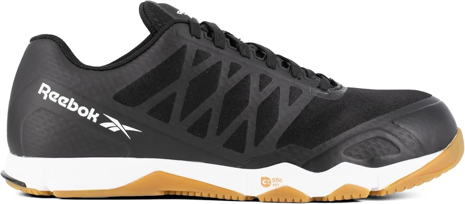 Reebok Work Women's RB450 Anomar Work Safety Toe Athletic Shoe Silver/Orange