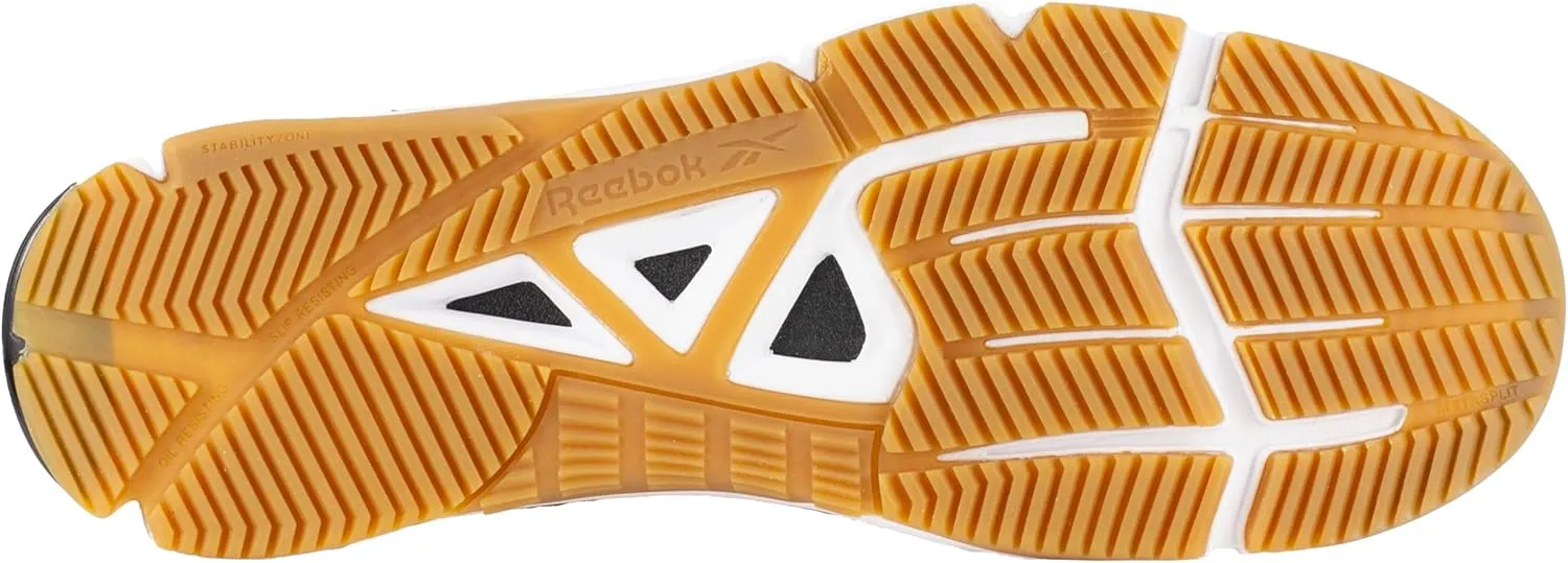 Reebok Work Women's RB450 Anomar Work Safety Toe Athletic Shoe Silver/Orange