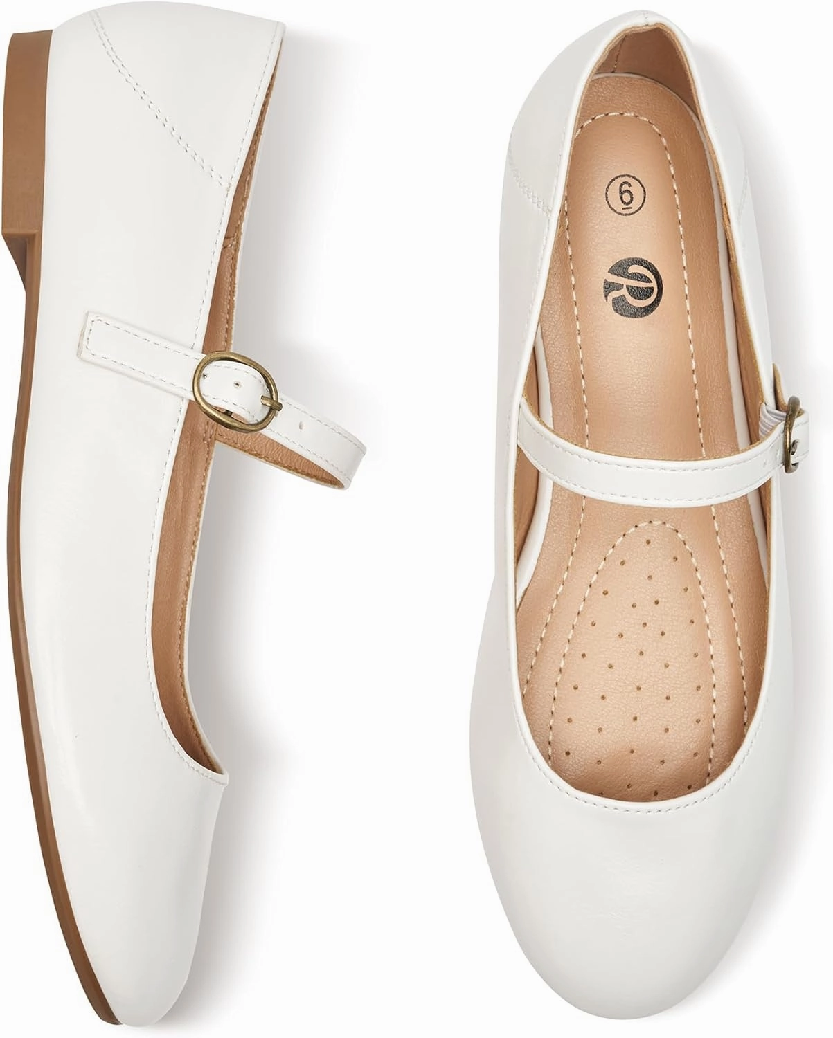 Rekayla Mary Jane Flats Shoes Women Dressy Comfortable Round Toe Slip on Ballet Flat