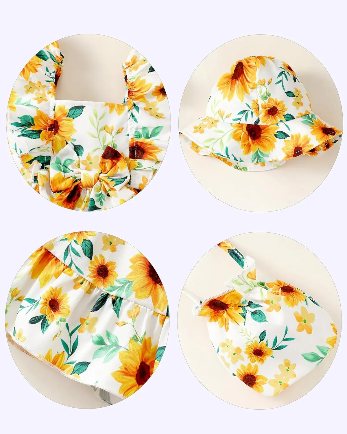 Renotemy Newborn Infant Baby Girl Dresses Summer Outfits Boho Casual Sundress Gifts Toddler Clothes for Girl with Hat and Bag