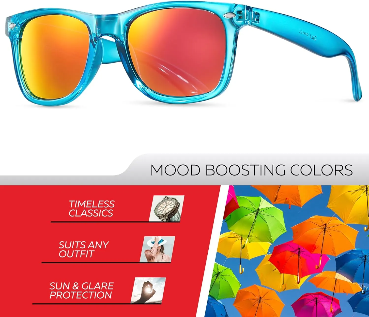 Retro Rewind Translucent Frame Colorful Neon 80s Mirrored Sunglasses for Men Women