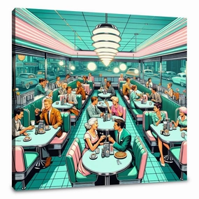 Retro Diner Revival Canvas