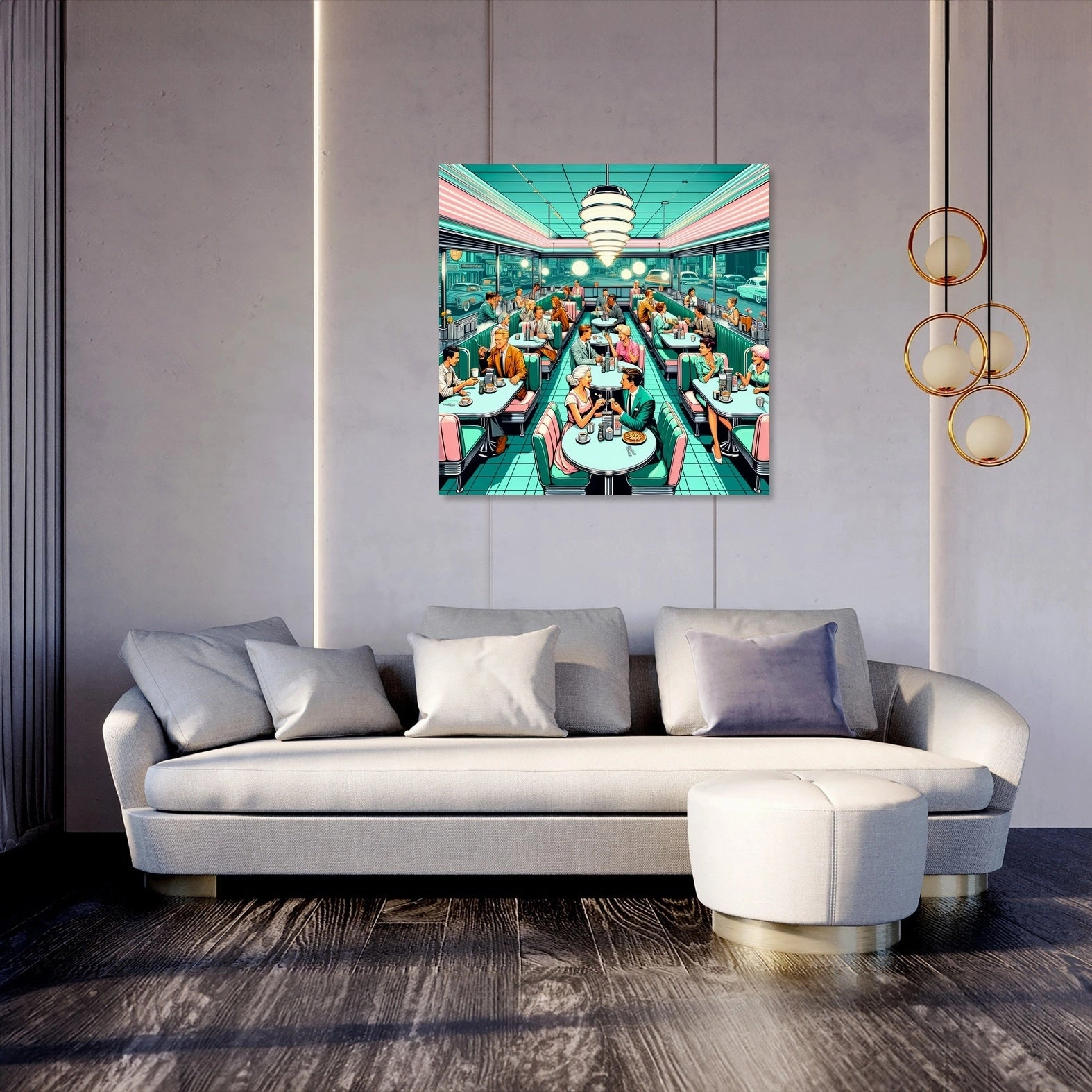 Retro Diner Revival Canvas