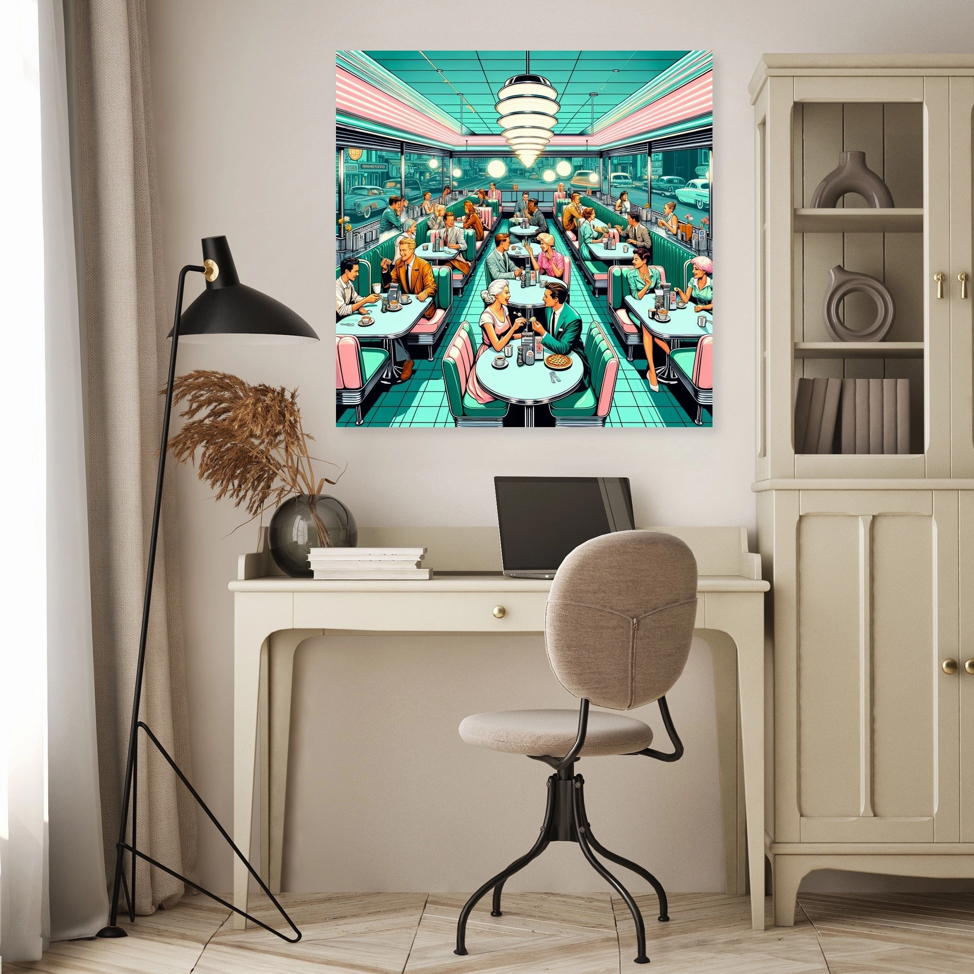 Retro Diner Revival Canvas