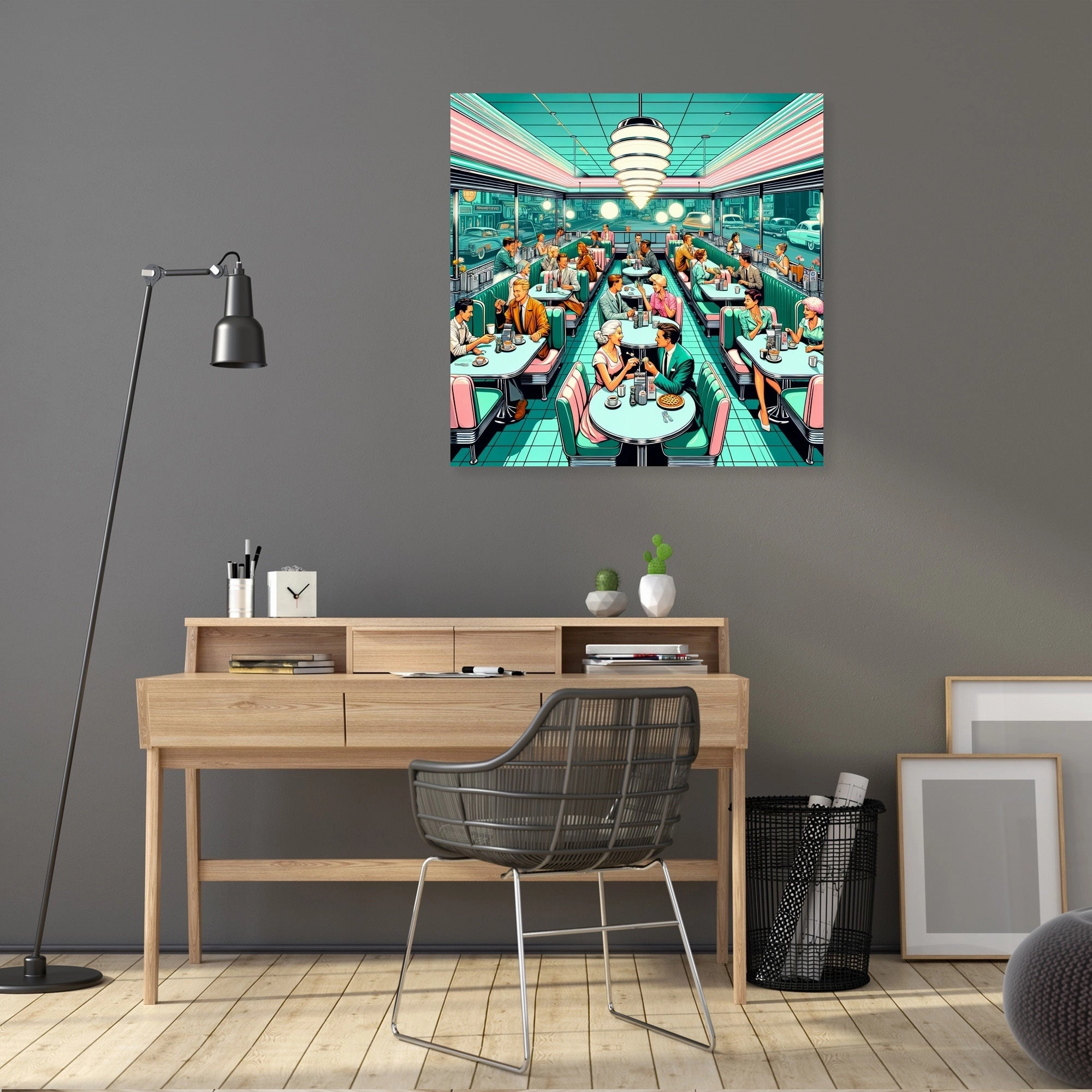 Retro Diner Revival Canvas