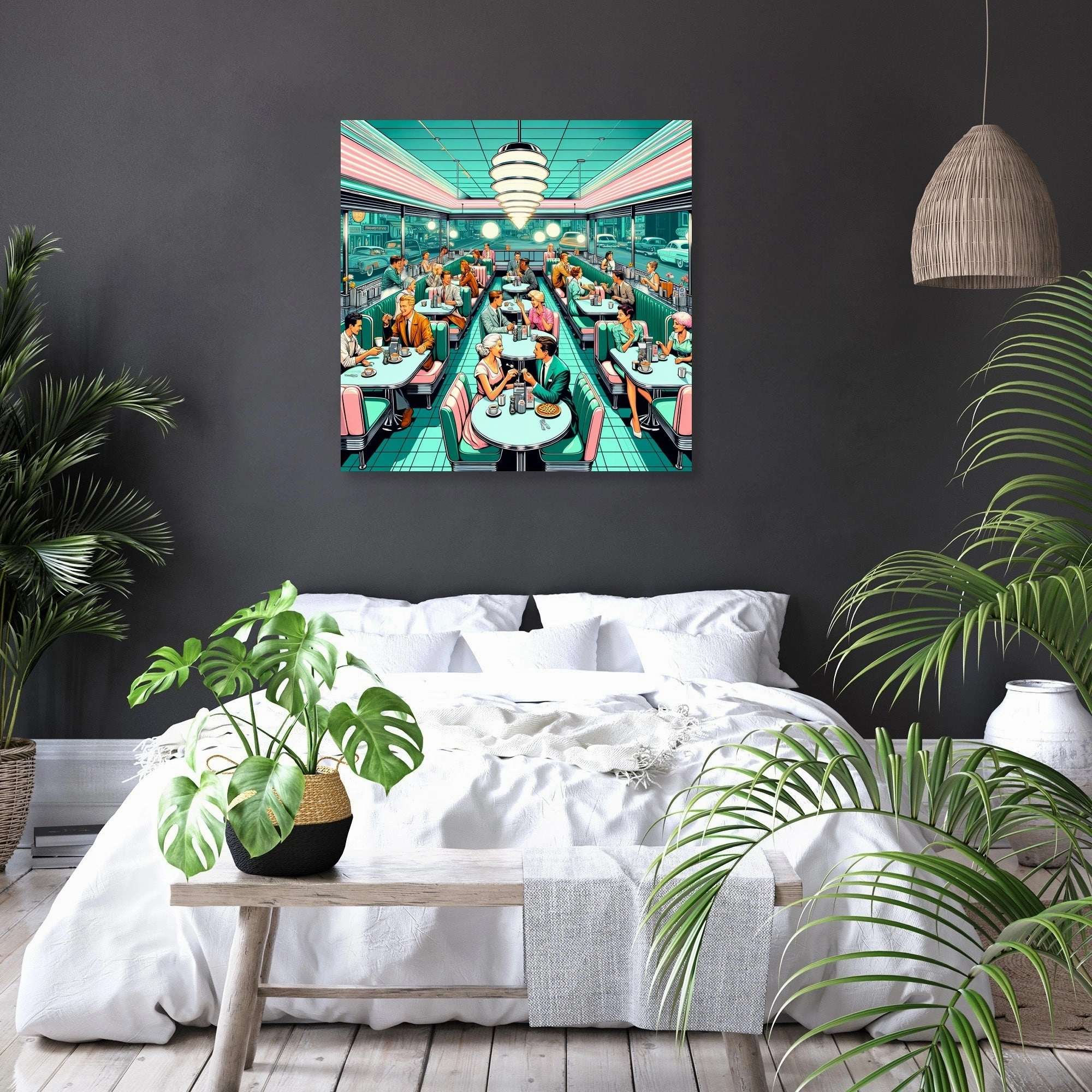 Retro Diner Revival Canvas