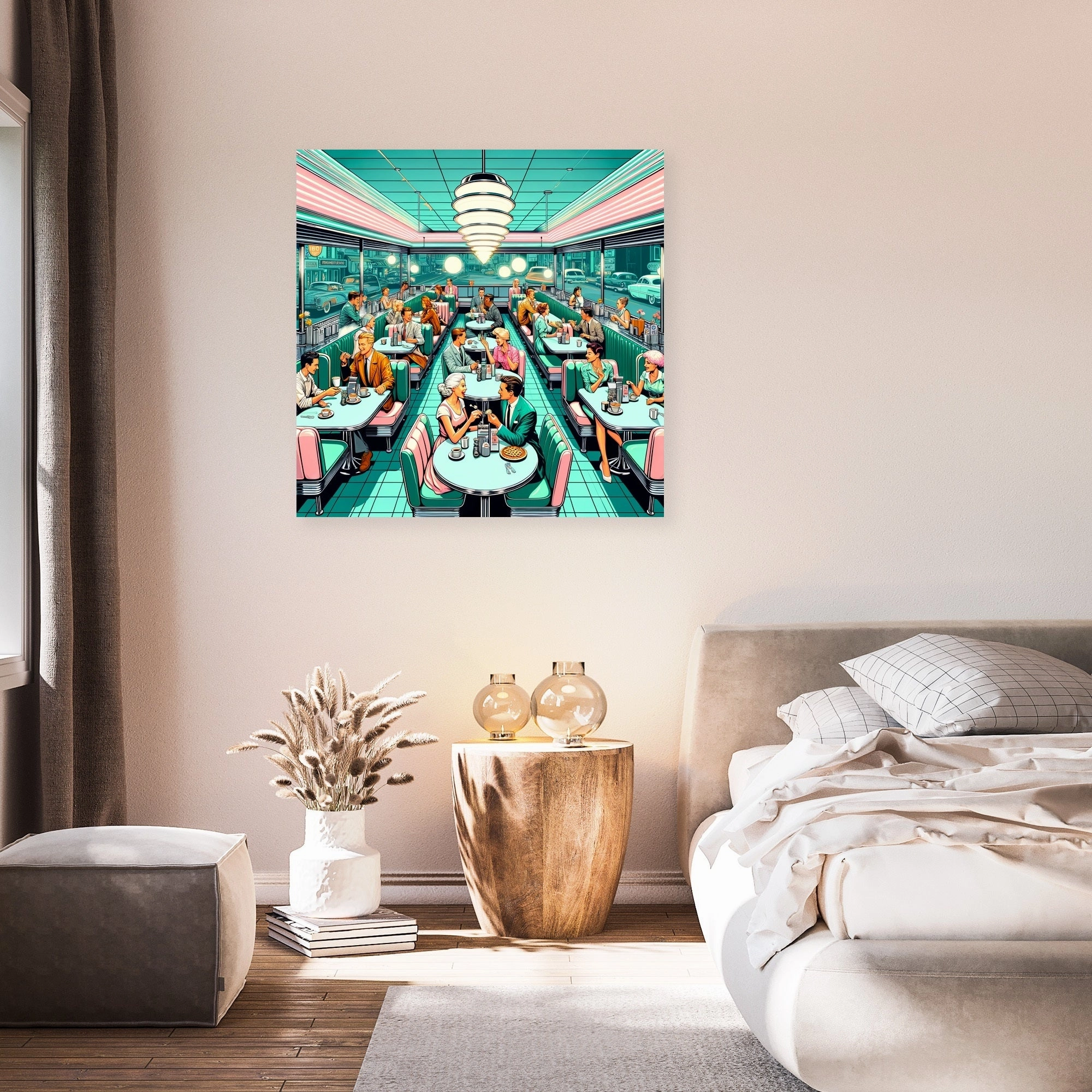 Retro Diner Revival Canvas