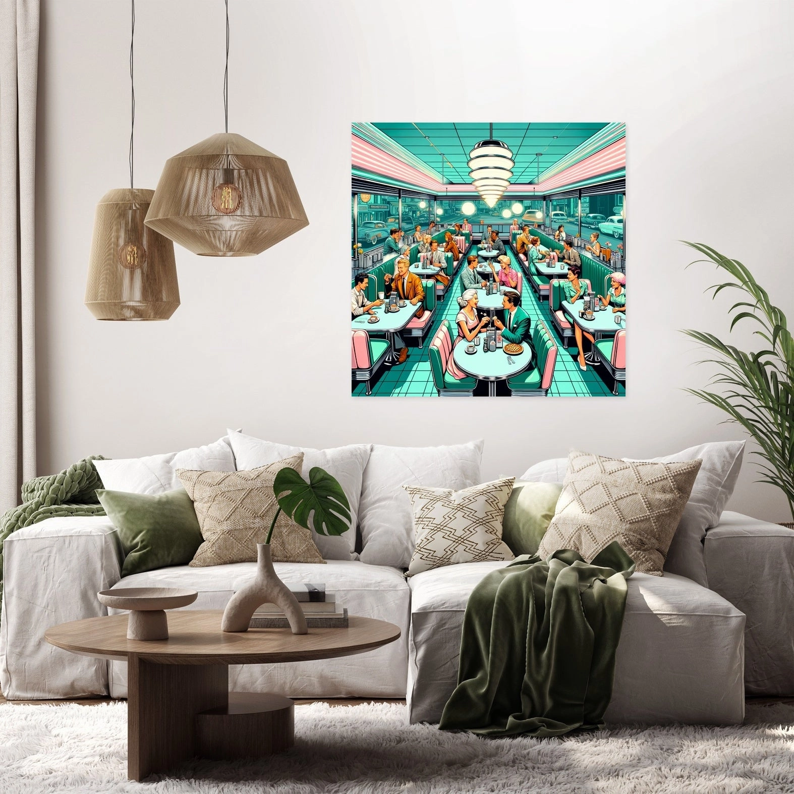 Retro Diner Revival Canvas