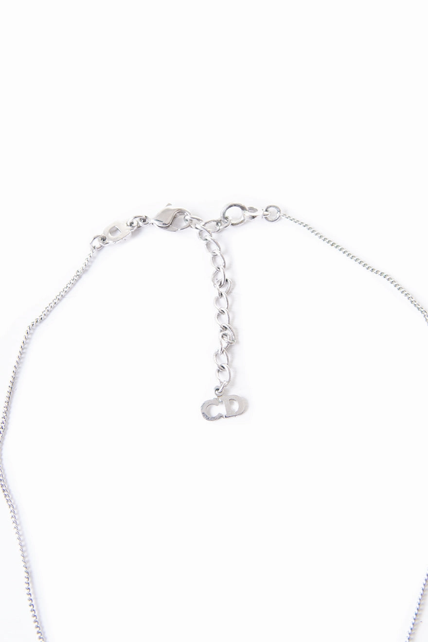 Rhinestone Dog Tag Necklace