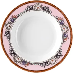 Rosenthal Versace Pink Rim Soup Plate, Etoiles de la Mer Versace Etoiles de la Mer Rim Soup Pink Plate 8 1/2 in