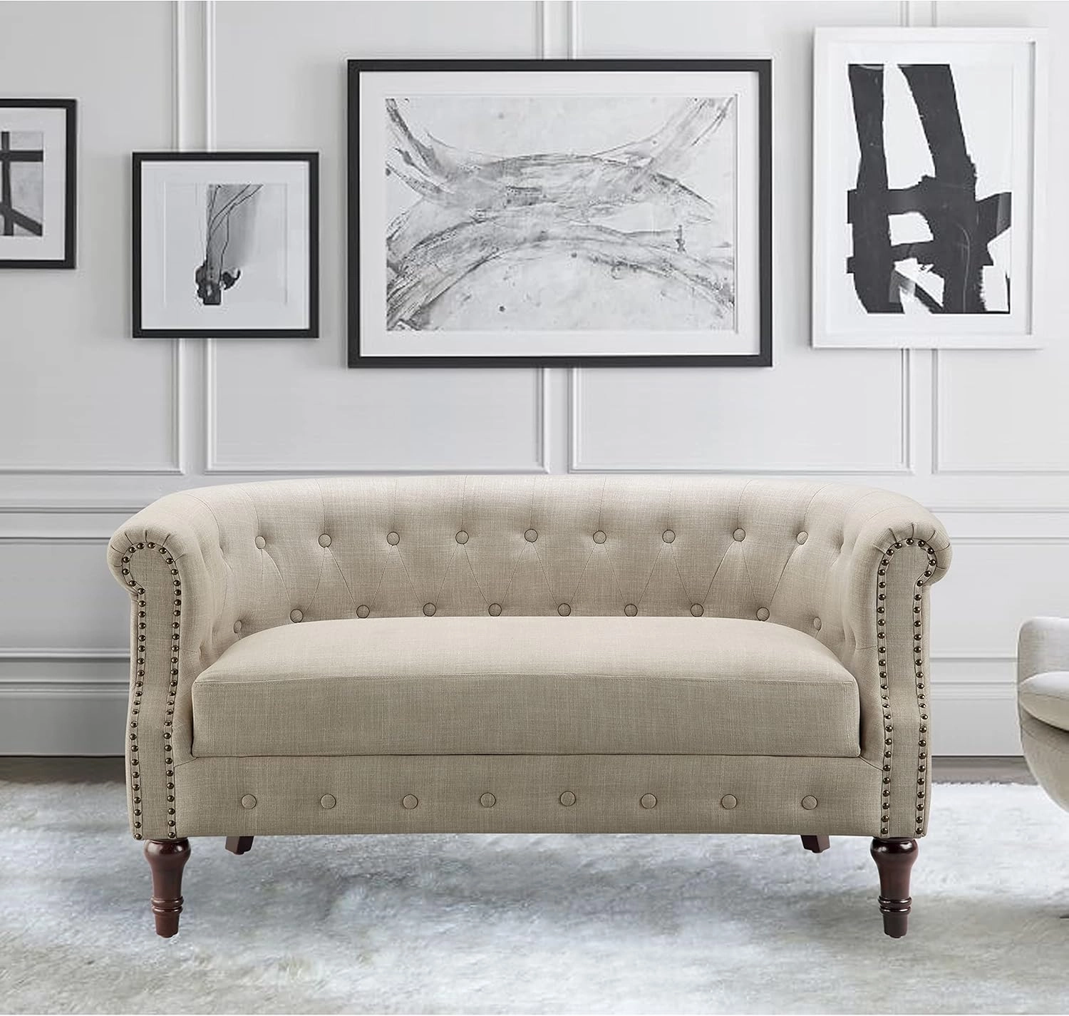 Rosevera Edmeston Loveseat, Beige
