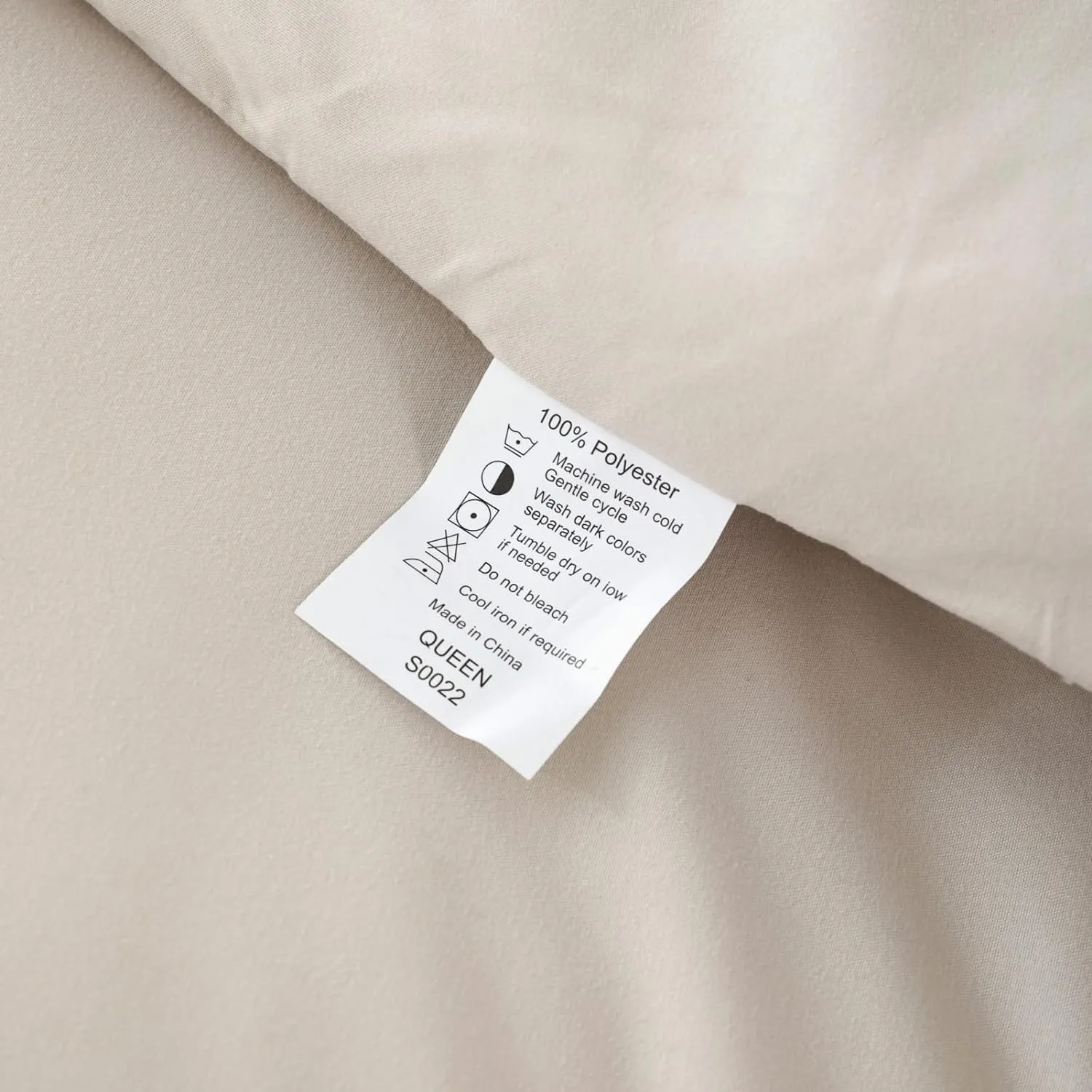 ROSGONIA Beige Comforter Set Queen, 3pcs (1 Boho Beige Comforter & 2 Pillowcases), All Season Bedding Lightweight Soft Bedspread Blanket Quilt