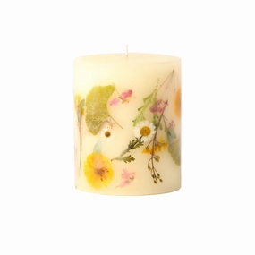 Rosy Rings - Lemon Blossom   Lychee Small Round Botanical Candle
