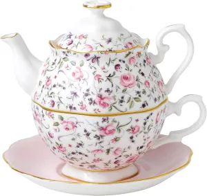 Royal Albert Rose Confetti Tea for One, 16 oz, Pink Multi