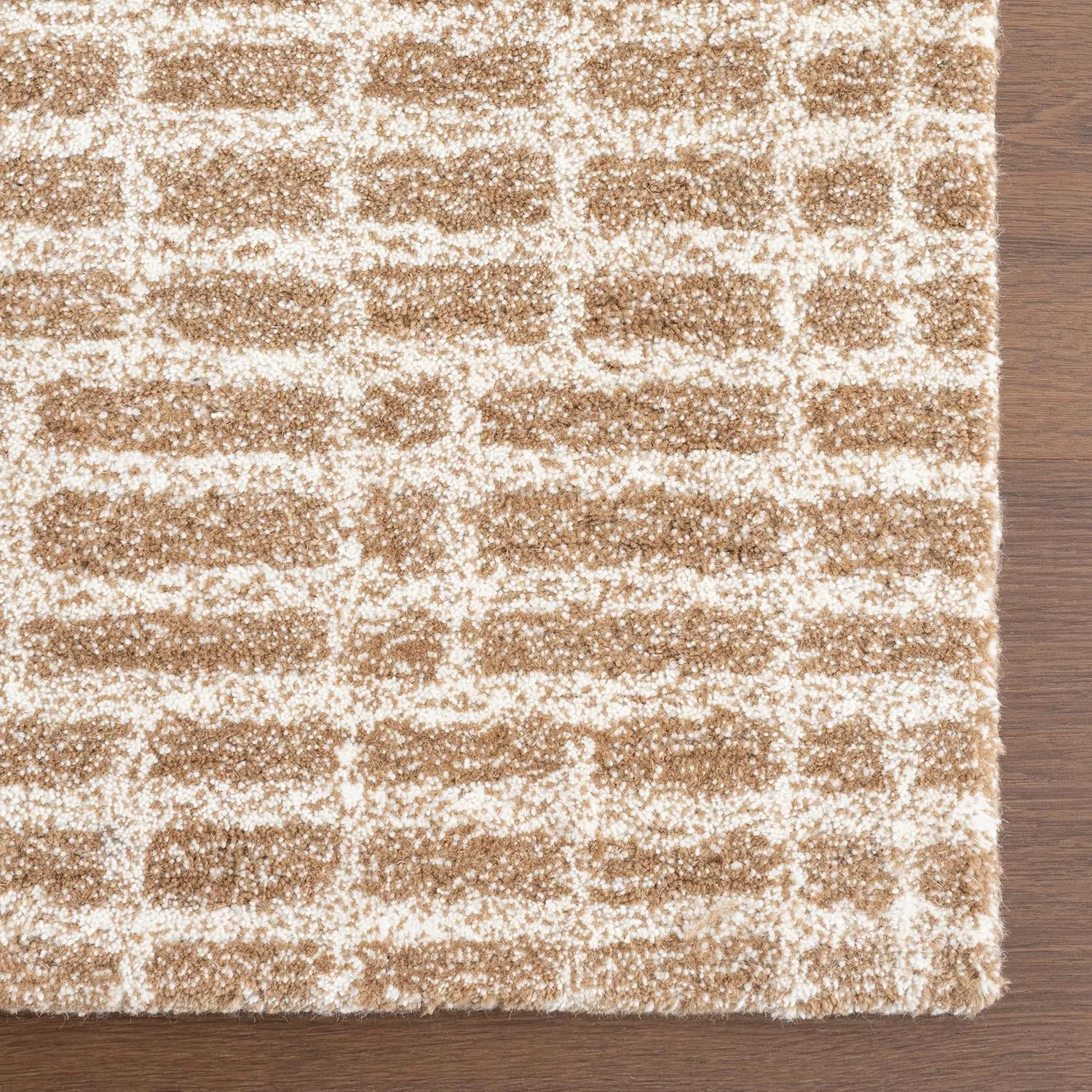 Rugs USA Gio Crosshatch Wool Area Rug, 8x10, Beige