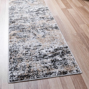 Rugs.com Leipzig Collection Runner Rug – 6 Ft Runner Beige Low-Pile Rug Perfect for Hallways, Entryways