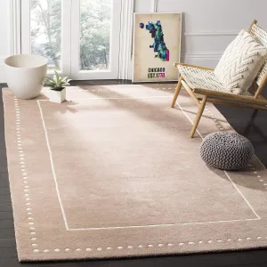 SAFAVIEH Bella Collection 6' x 9' Beige/Ivory BEL151J Handmade Dotted Border Premium Wool Area Rug