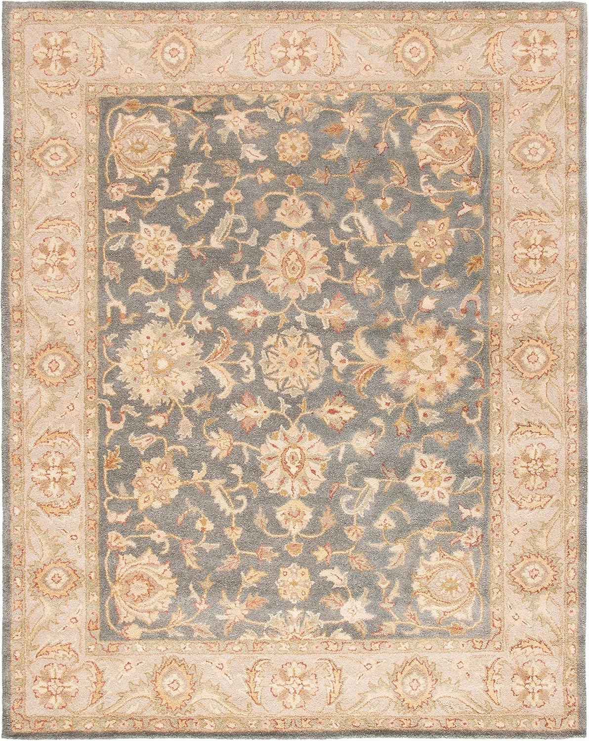 SAFAVIEH Antiquity Collection 2'3" x 4' Blue / Beige AT312A Handmade Traditional Oriental Premium Wool Accent Rug