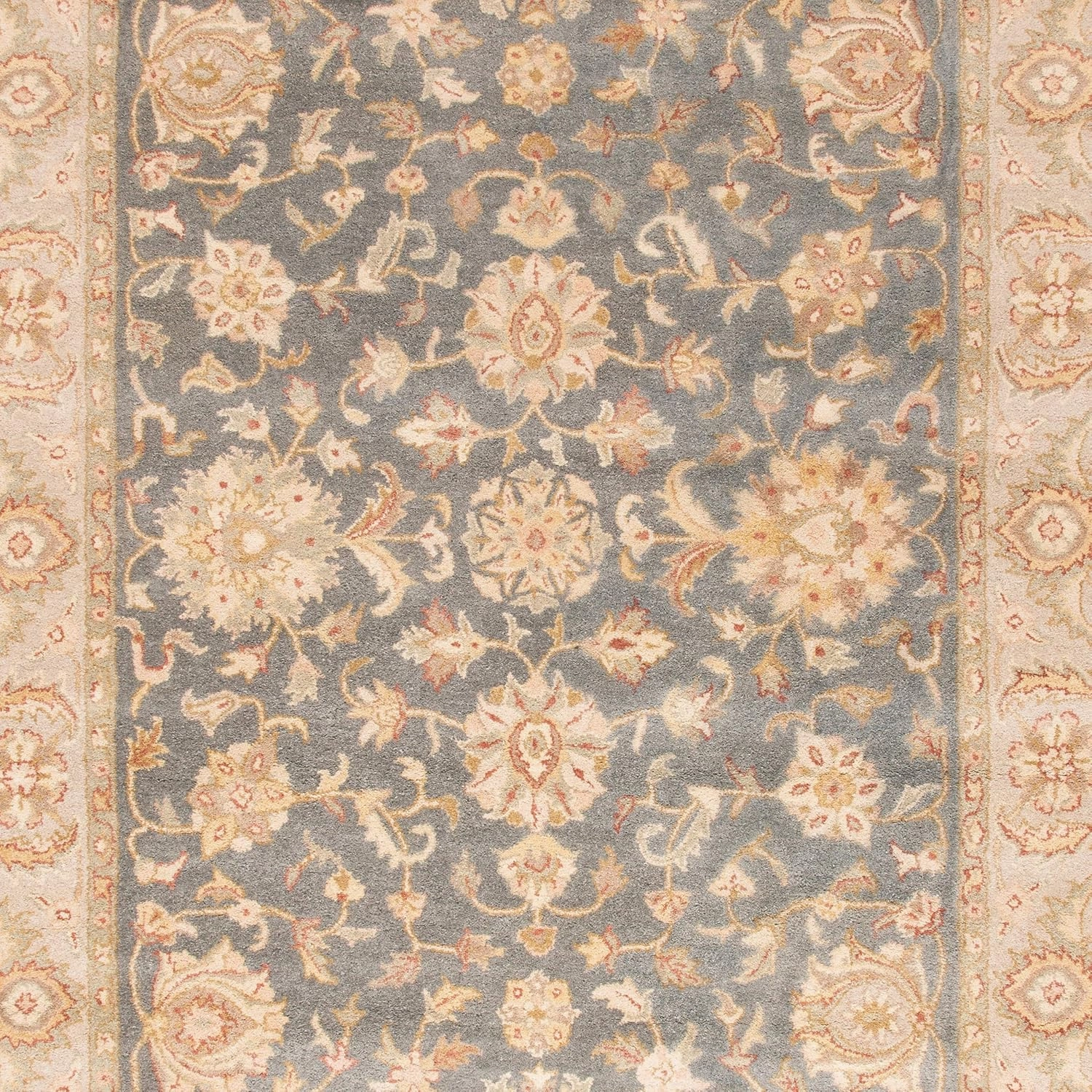 SAFAVIEH Antiquity Collection 2'3" x 4' Blue / Beige AT312A Handmade Traditional Oriental Premium Wool Accent Rug