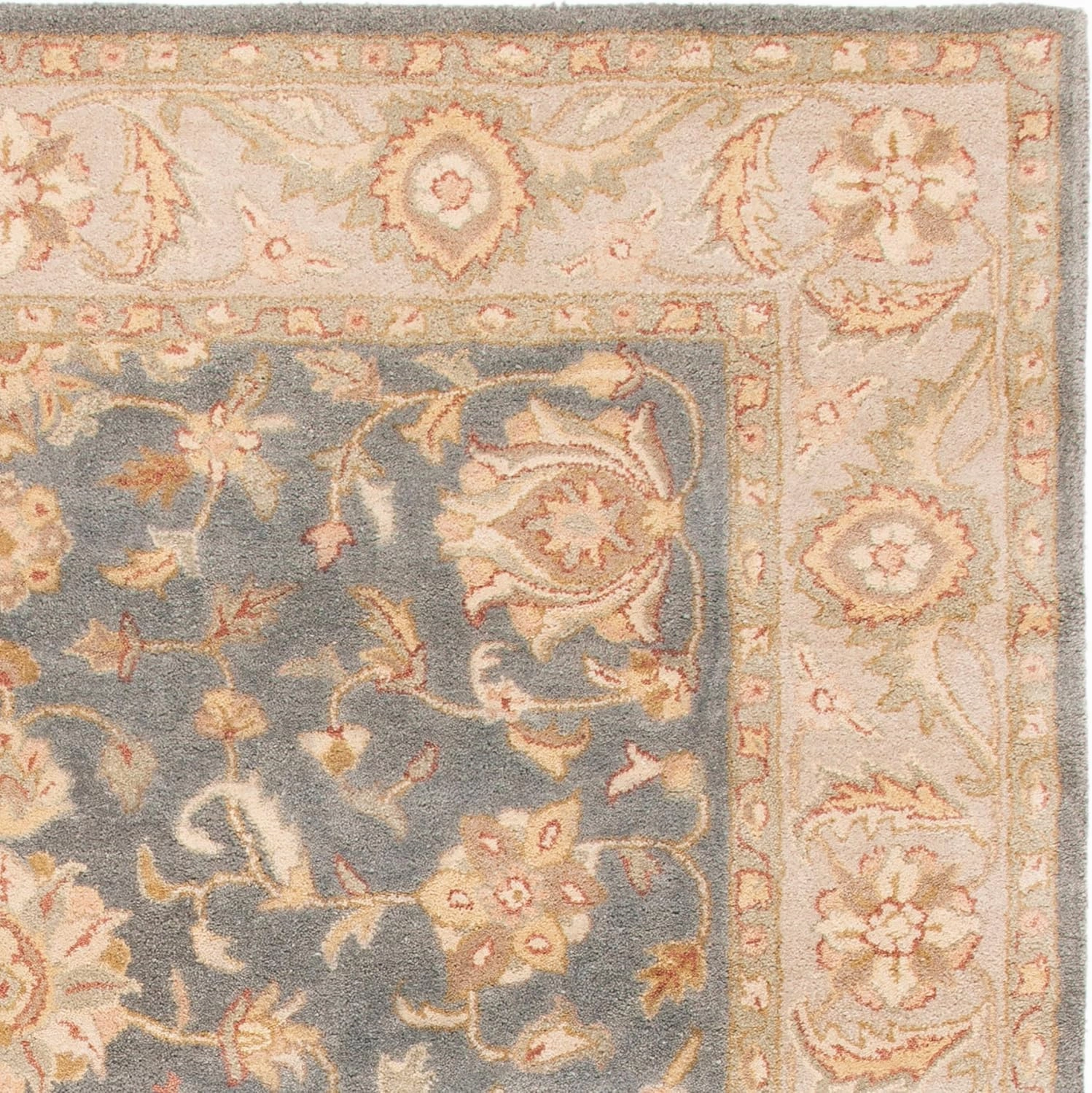 SAFAVIEH Antiquity Collection 2'3" x 4' Blue / Beige AT312A Handmade Traditional Oriental Premium Wool Accent Rug