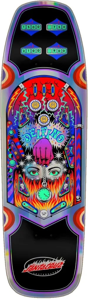 Santa Cruz Delfino Pinball Pro Shaped 9.14in x 31.50in Skateboard Decks