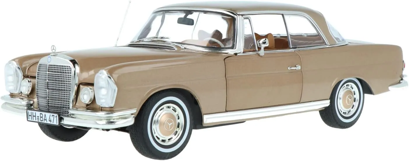 Scale Model Compatible with Mercedes 250 SE Coupe' 1969 Gold Metallic 1:18 NOREV NV183759