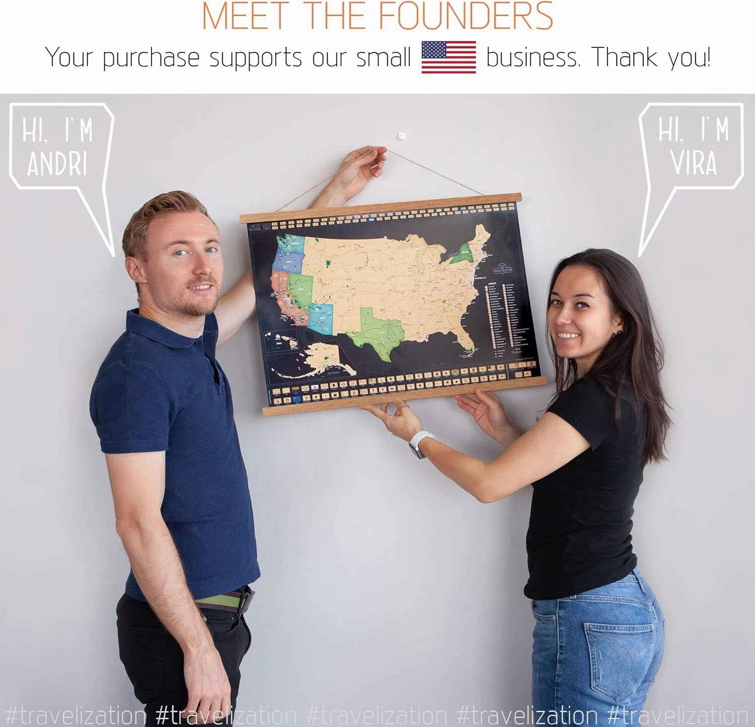 Scratch Off World Map with 196 Country Flags 24" x 17" Frameable Travel Map with Vibrant Colors and Premium Gold Coating, Beautiful Visited Places Tracker for Travelers, Black