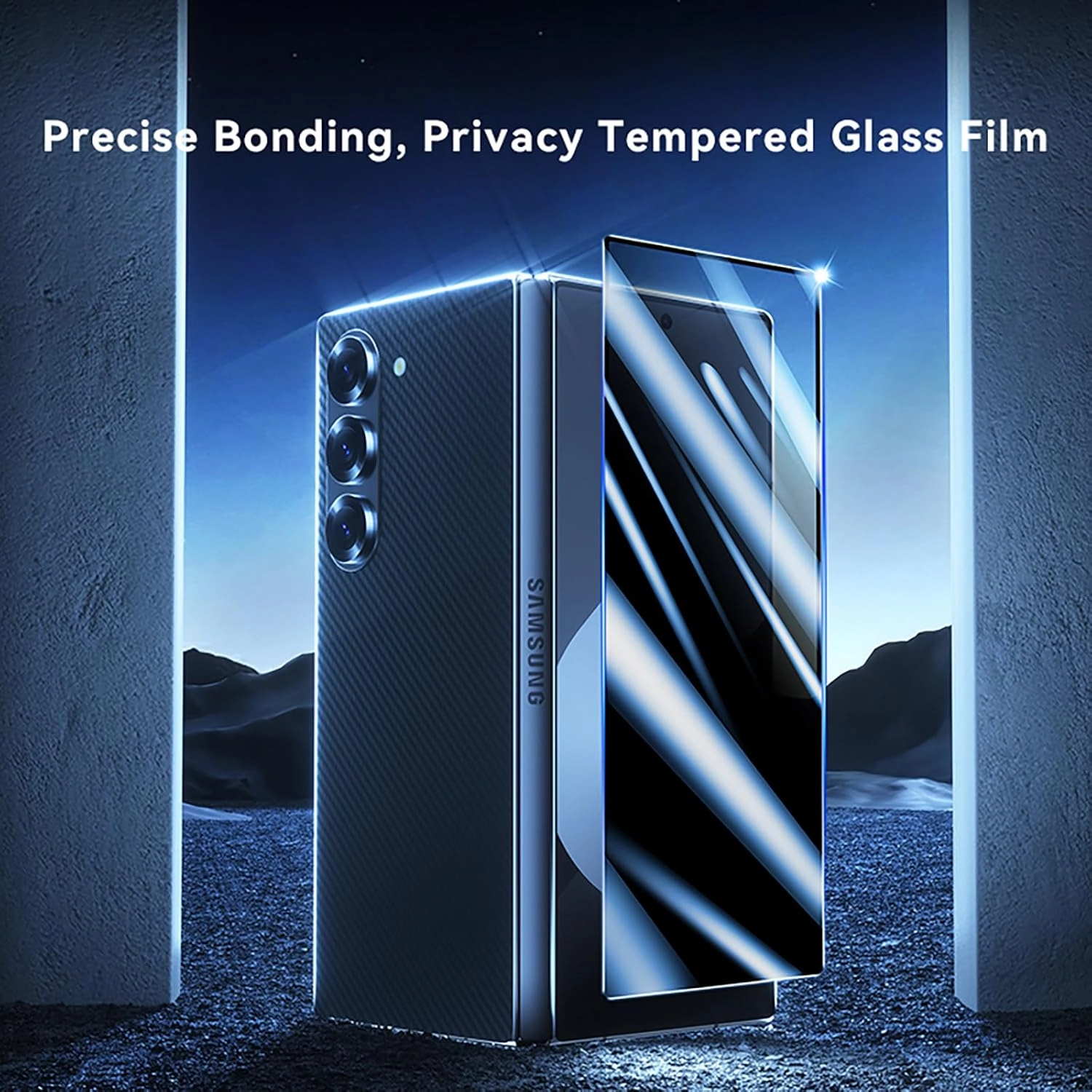 Screen Protector For Samsung Galaxy Z Fold 6 4 IN 1 [2 Pack Inside Flexible Film   2 Pack Privacy Front Tempered Glass] Anti Scratch, HD Clear, Bubble Free