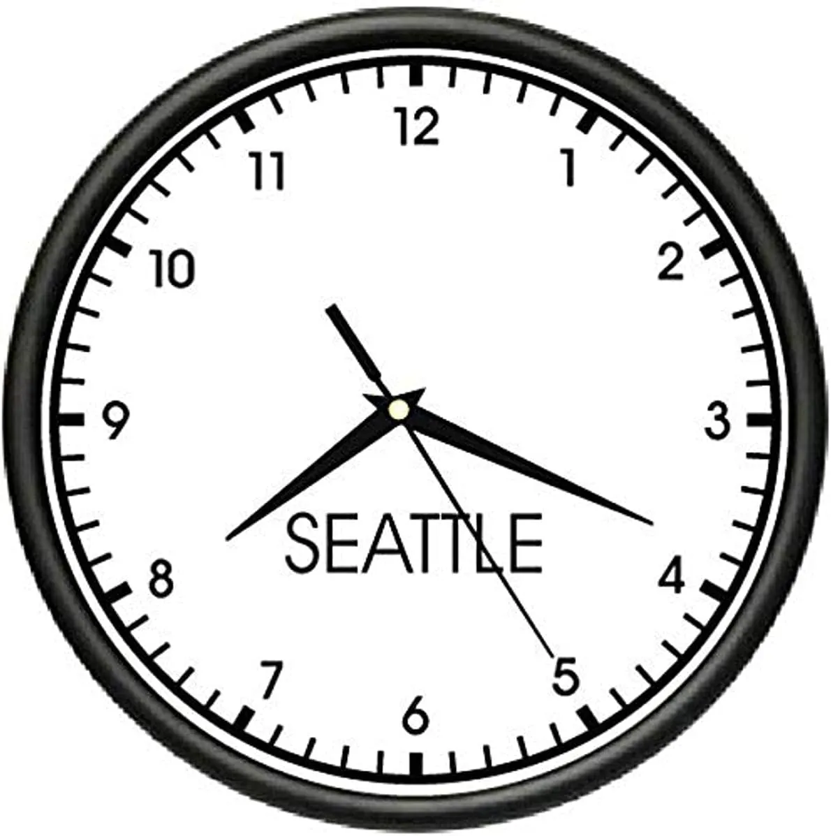 Seattle TIME Wall Clock World time Zone Clock Office Business