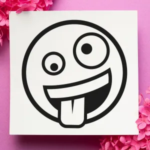 Self-Inking Zany Grin Emoji Stamp - Fun 1" Emoji Stamp for Kids, Personalized Gifts, Crafts, and Decorations - Ideal Self-Inking Stamp for Parents to Create Unique Projects
