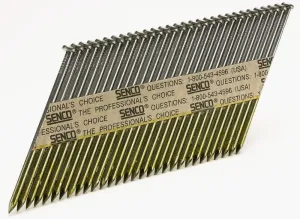 Senco 16 Ga. Smooth Shank Angled Strip Framing Nails 3-1/2 in. L x 0.131 in. Dia. 2,500 pk