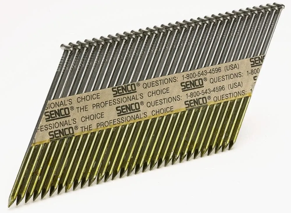 Senco 16 Ga. Smooth Shank Angled Strip Framing Nails 3-1/2 in. L x 0.131 in. Dia. 2,500 pk