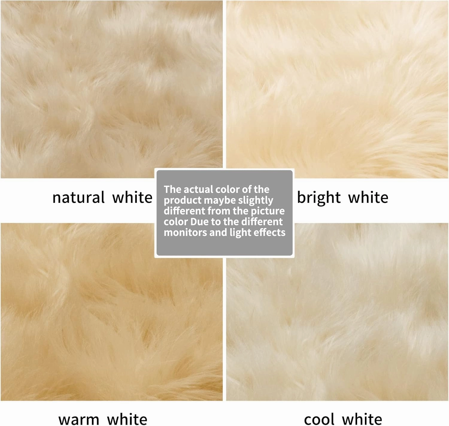 SERISSA Faux Sheepskin Fur Area Rug Beige Fur Chair Cover Seat Pad Small Fuzzy Rug for Bedroom Floor Sofa Living Room Decor 2x3 Feet