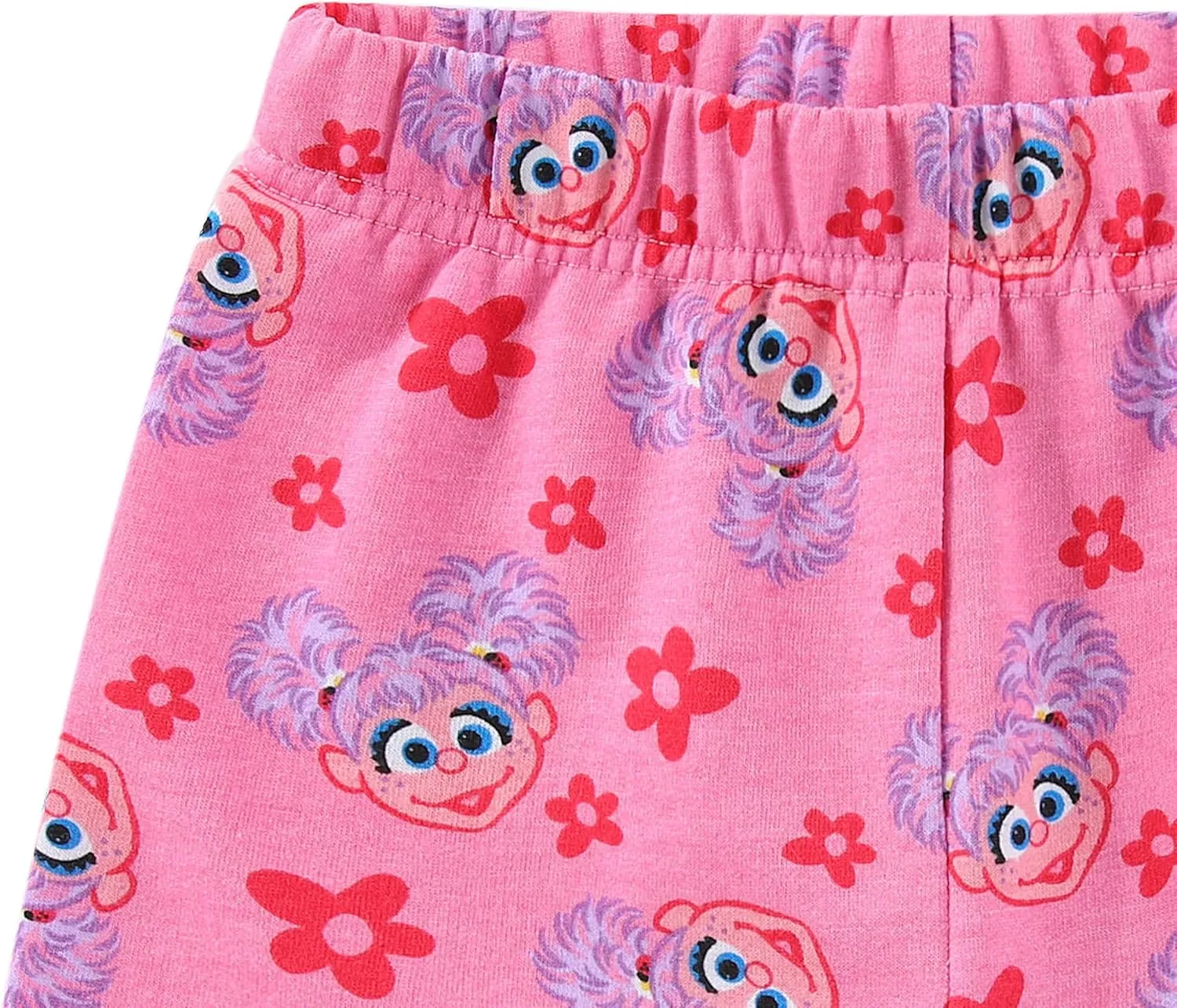 Sesame Street Abby Cadabby Girls Short Sleeve T-Shirt and French Terry Shorts for Infant, Toddler, and Big Kids