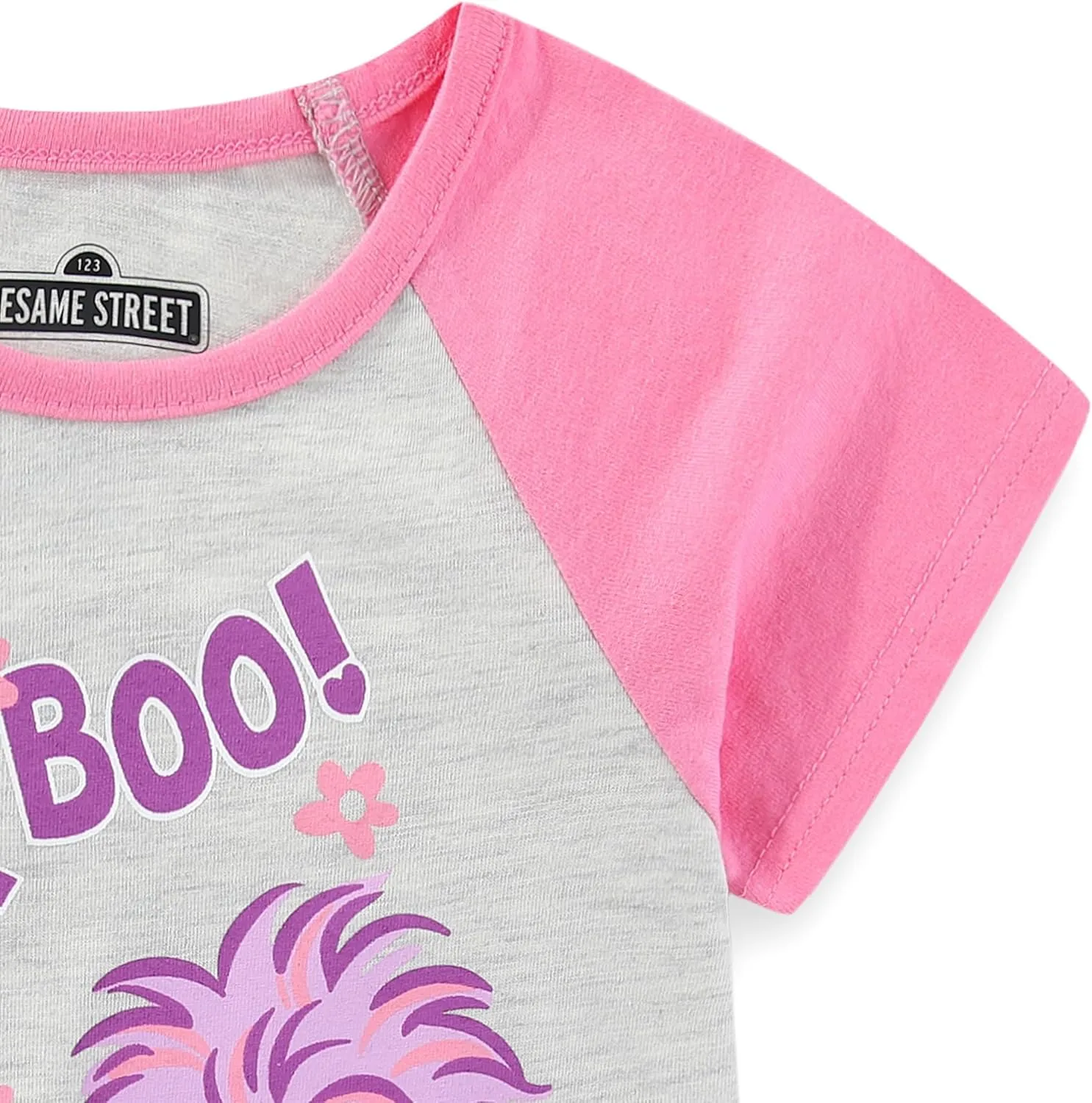 Sesame Street Abby Cadabby Girls Short Sleeve T-Shirt and French Terry Shorts for Infant, Toddler, and Big Kids