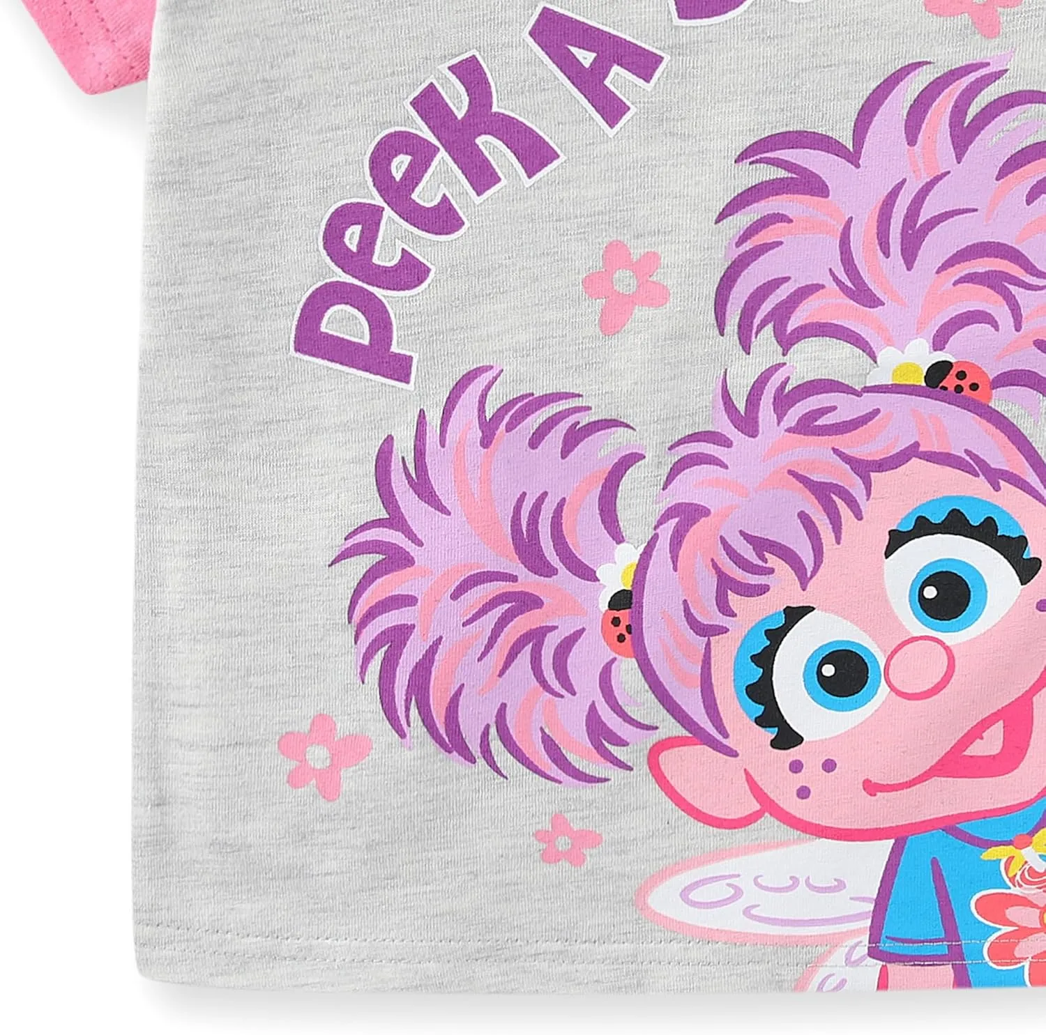 Sesame Street Abby Cadabby Girls Short Sleeve T-Shirt and French Terry Shorts for Infant, Toddler, and Big Kids