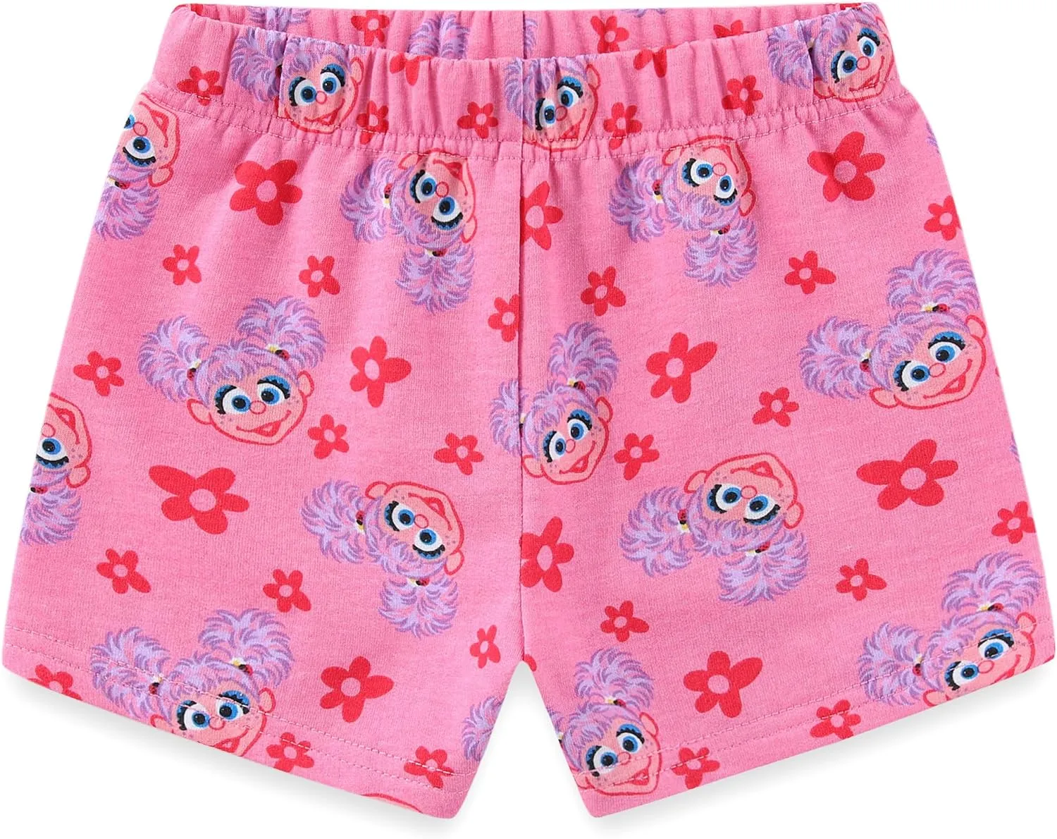 Sesame Street Abby Cadabby Girls Short Sleeve T-Shirt and French Terry Shorts for Infant, Toddler, and Big Kids