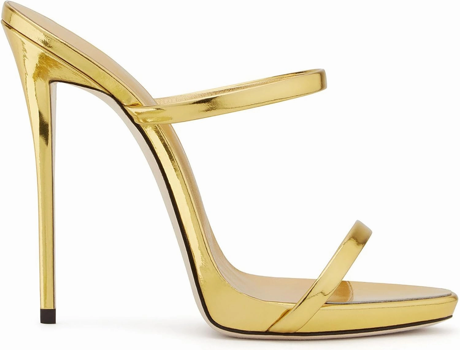 Sexy Party High Heels Sandals Fashion Open Toe Solid Color Stiletto Heel Leather Sandals Classic Pull on Summer Sandals Ankle Strap Comfort Sandals
