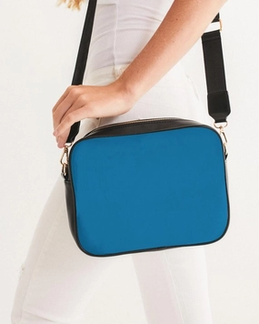 Shaded Cyan Crossbody Bag | C100M25Y0K30