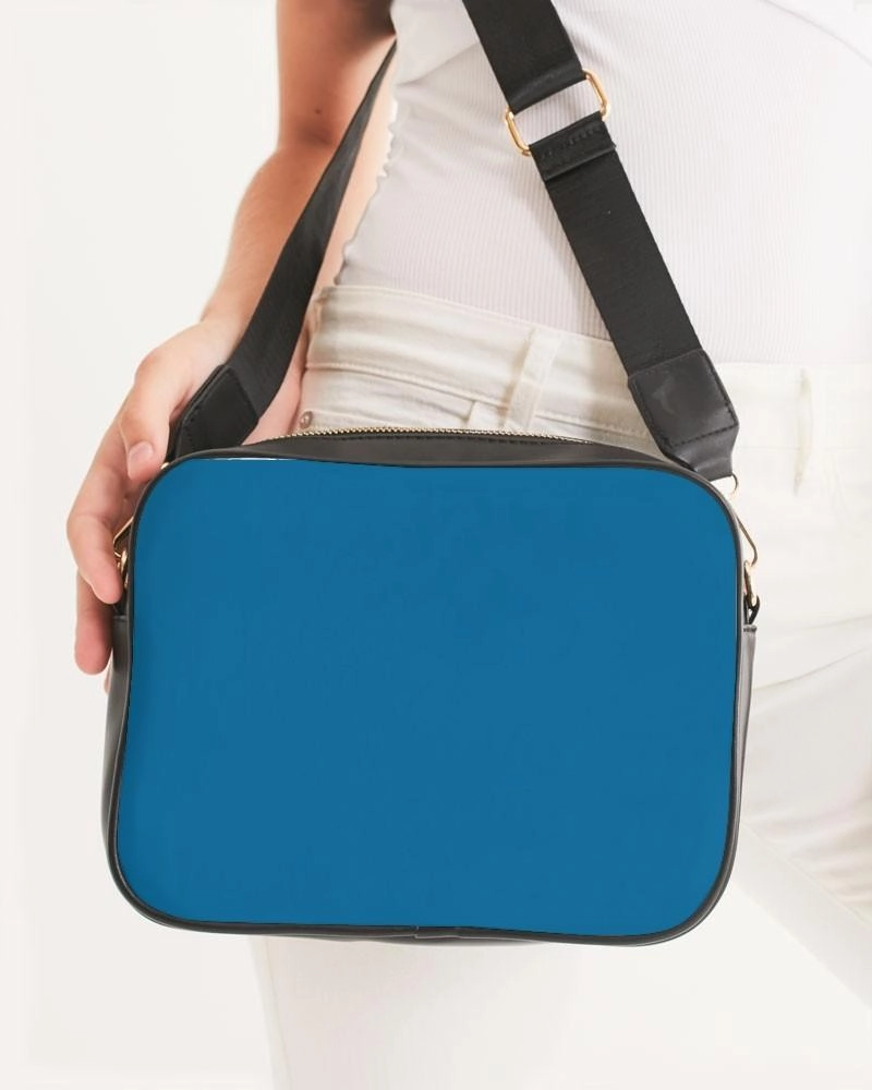 Shaded Cyan Crossbody Bag | C100M25Y0K30