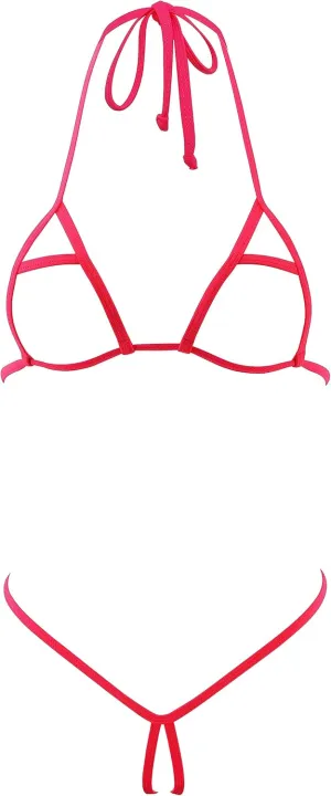 SHERRYLO Micro Bikini Extreme Slutty G String Bikinis Crotchless Exotic Women Lingerie No Coverage Nude Sexy Dancer Outfits
