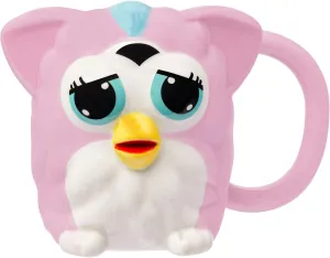 Silver Buffalo Furby Pink Ceramic 3D Sculpted 20oz Mug
