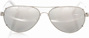 Silver Metallic Men Men's Sunglass