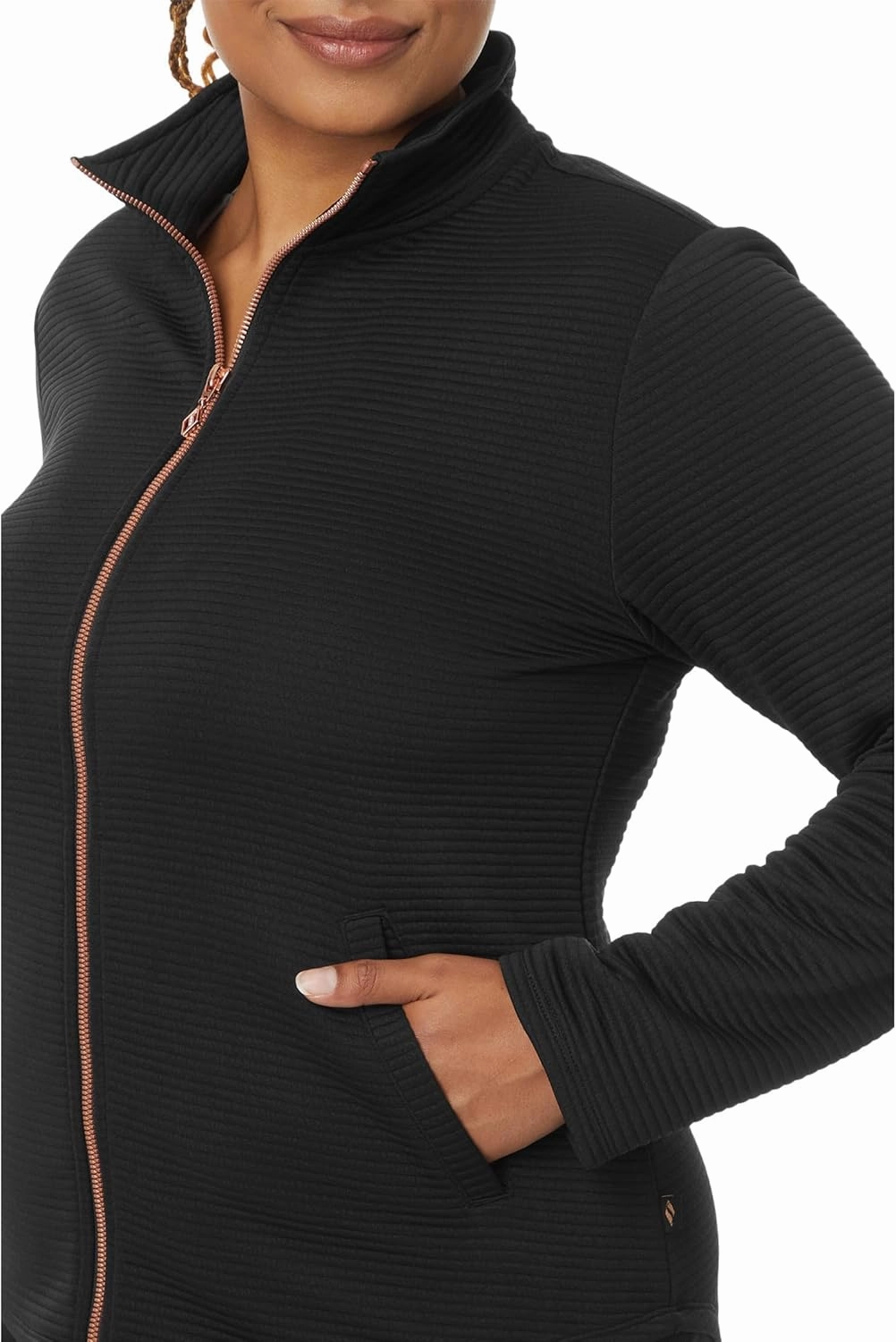 Skechers Women's Gowalk Hoodless Hoodie Shine Scoop Hem Jacket