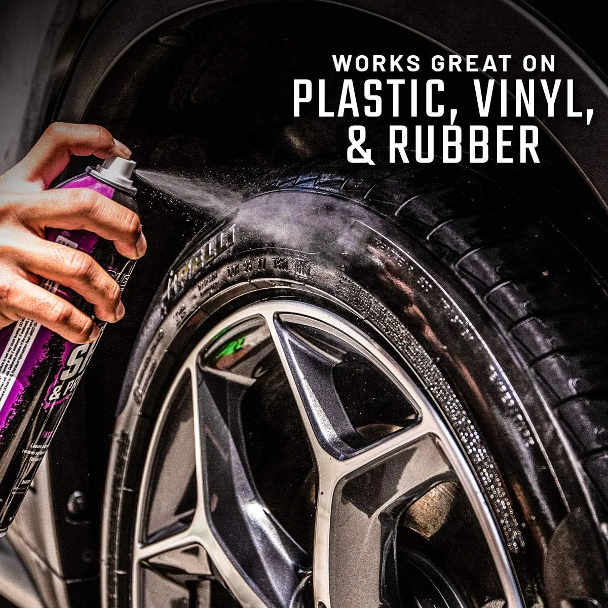 Slick Products Shine & Protectant, Long-Lasting High-Gloss Clear Coat Spray, Renew, Shine, and Protect Plastic, Vinyl, Rubber, Trim, and More (3-Pack)