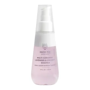 Snow Fox Skincare - Multi-Ceramide French Lavender & Coconut Essence Serum | Hydrating, Revitalizing Face Serum for Dry, Mature, Sensitive Skin | Vitamin B5, Hyaluronic Acid, Malachite | 120ml