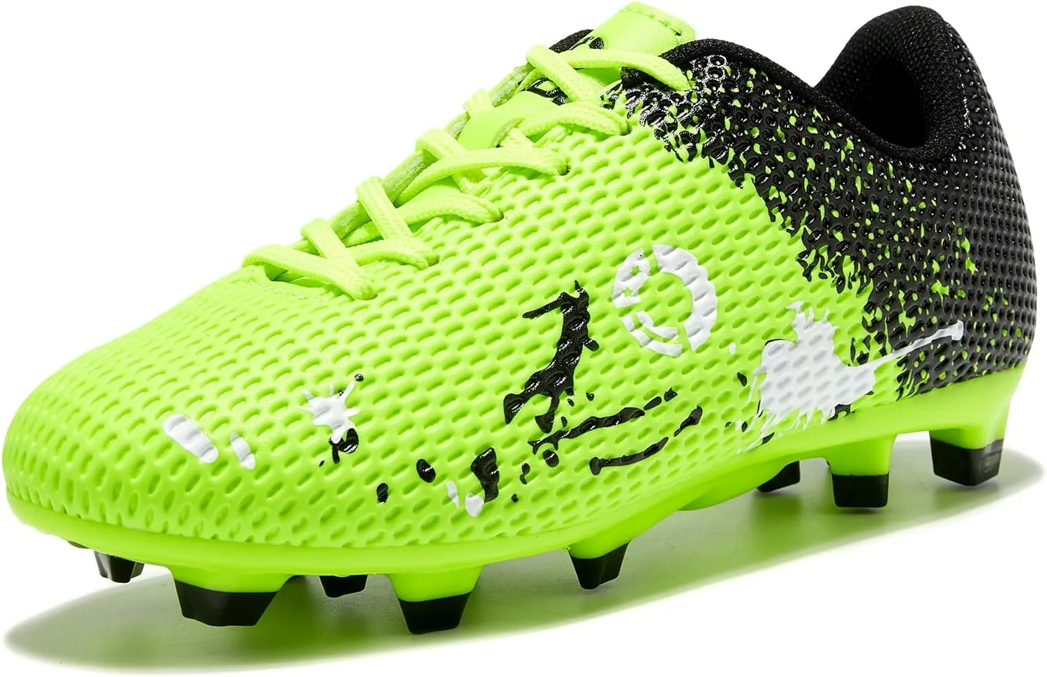 Soccer Shoes for Boys Pink Soccer Cleats Breathable Athletic Toddler Black Football Boots for Outdoor Indoor Soccer Shoes for Girls AG/FG