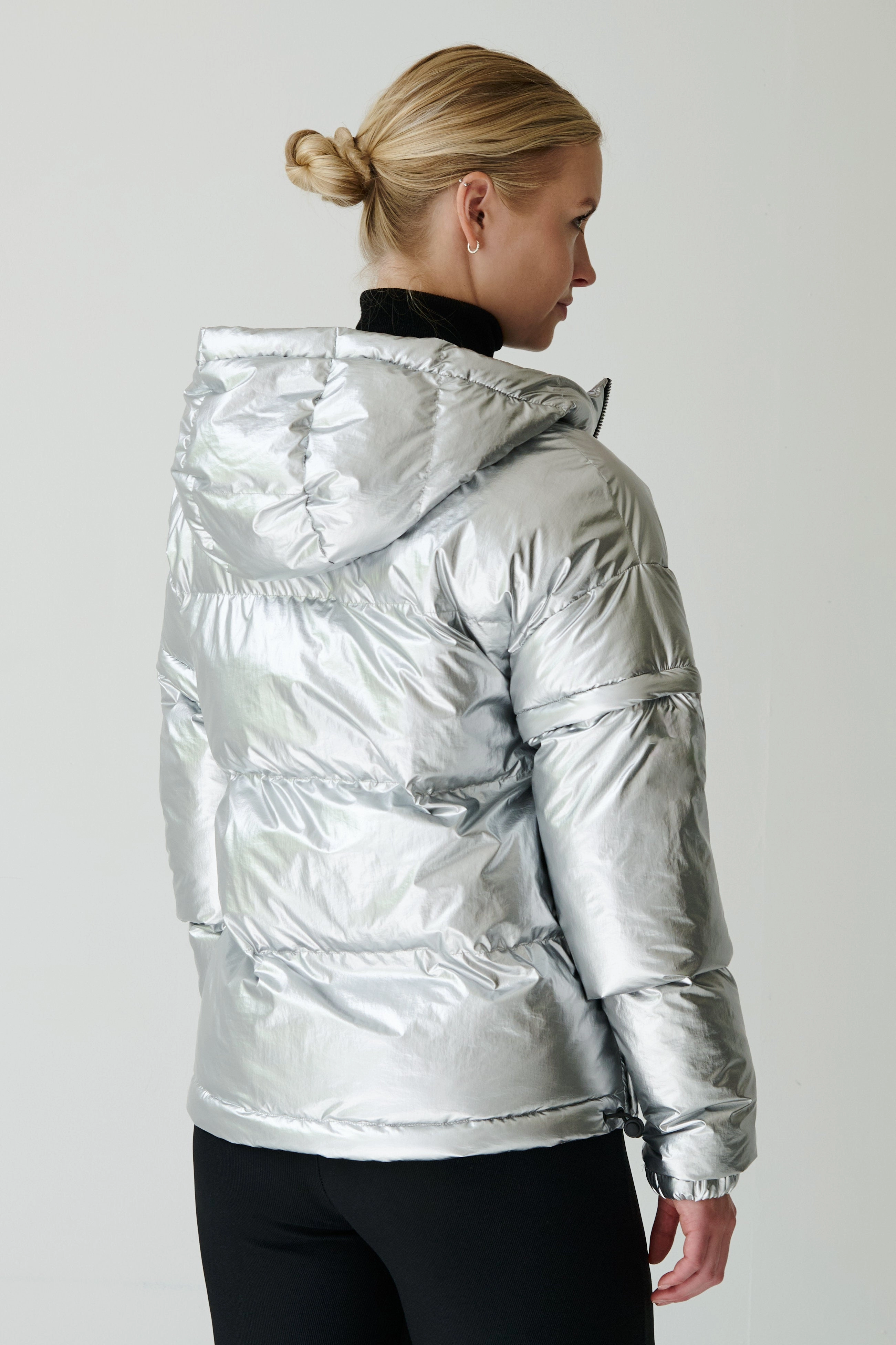 Soley Vegan Down 2 in 1 Jacket | Metallic Silver