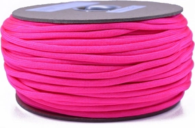 Solid Colors Paracord - Type III Parachute Cord - Neon Pink - 250 Foot Spool
